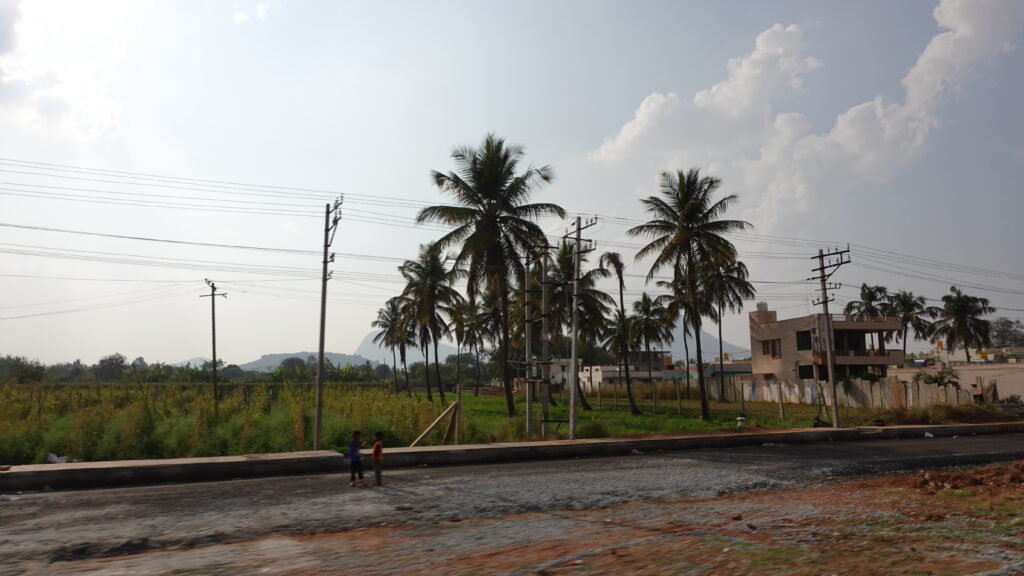 Hills view while visiting Isha Foundation