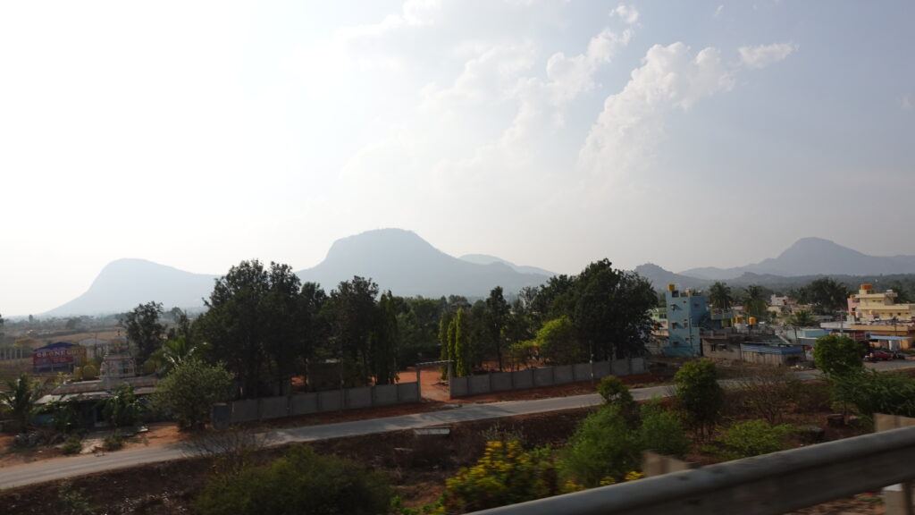 Hills view while visiting Isha Foundation