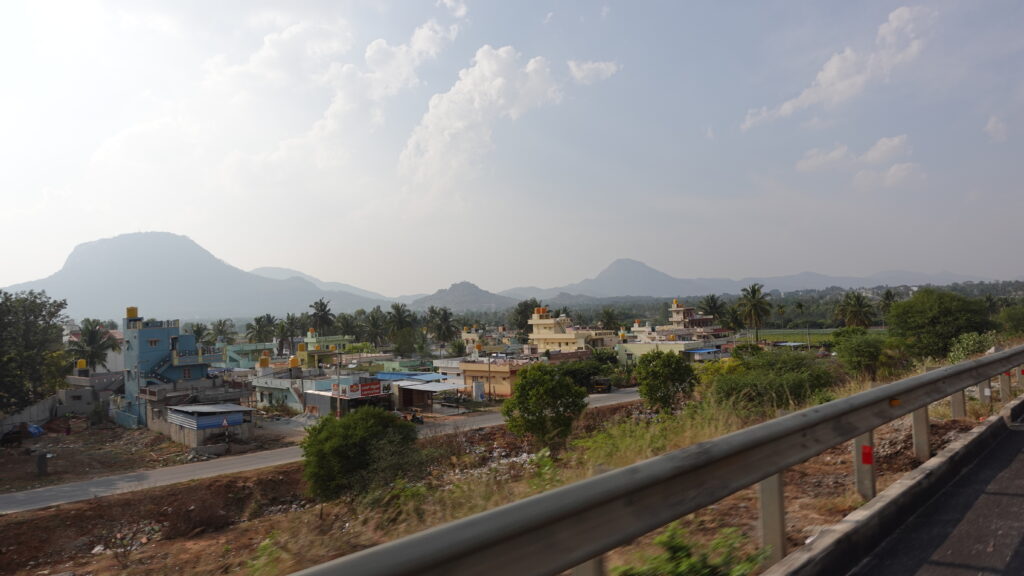 Hills view while visiting Isha Foundation